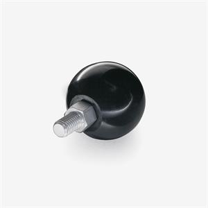 Ball knob, revolving steel stud