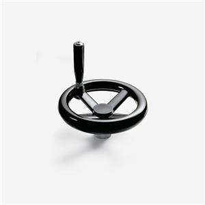 Handwheel, 4-spokes with revolving handle